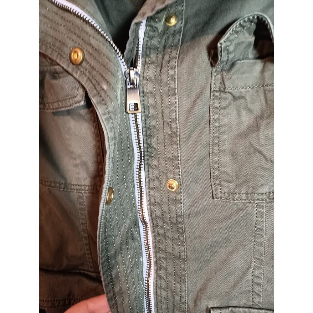 Banana Republic Olive Green Utility Flight Jacket XXS Classic Button Full Zip - Picture 2 of 5